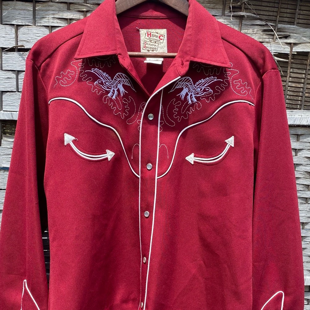 Vintage H Bar C Ranchwear Eldorado Nudie Cohn Western Embroidered Shirt